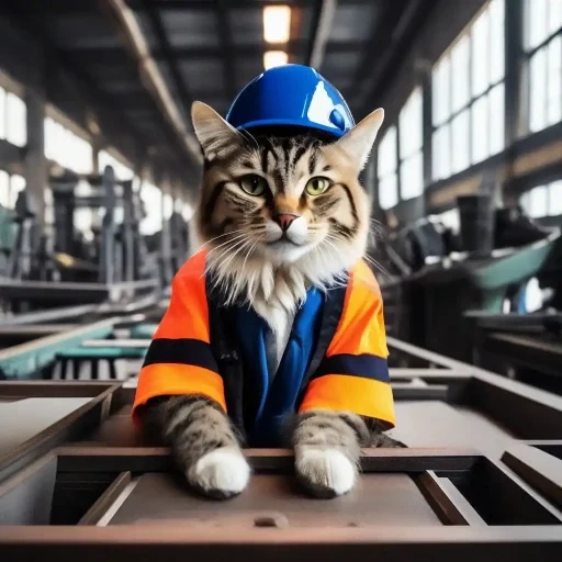 Кот - работяга