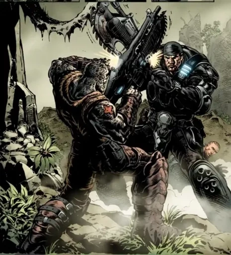 Комикс Gears of War для Wildstorm, художник Лиам Шарп